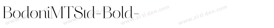 BodoniMTStd-Bold字体转换