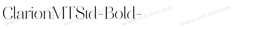 ClarionMTStd-Bold字体转换