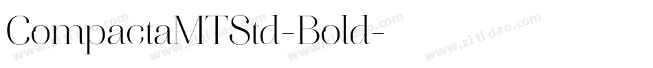 CompactaMTStd-Bold字体转换