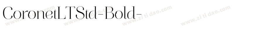 CoronetLTStd-Bold字体转换