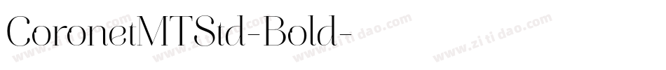 CoronetMTStd-Bold字体转换