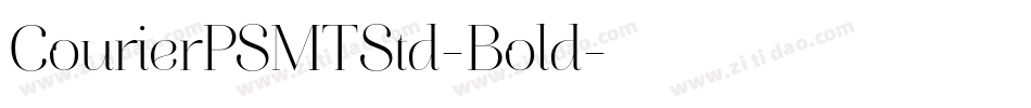 CourierPSMTStd-Bold字体转换