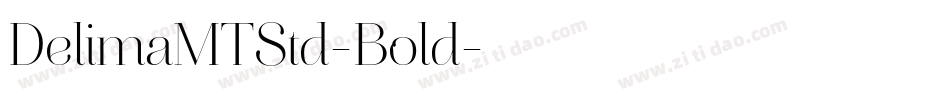 DelimaMTStd-Bold字体转换