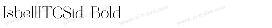 IsbellITCStd-Bold字体转换