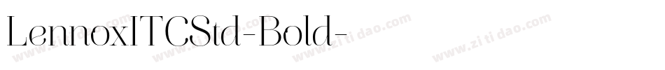 LennoxITCStd-Bold字体转换