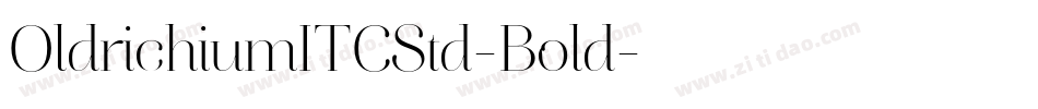 OldrichiumITCStd-Bold字体转换
