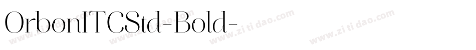 OrbonITCStd-Bold字体转换