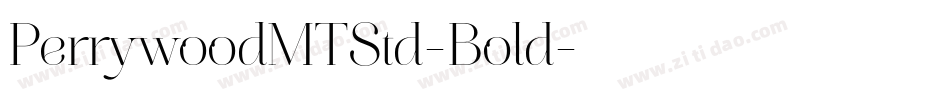 PerrywoodMTStd-Bold字体转换