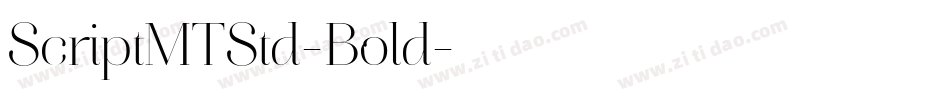 ScriptMTStd-Bold字体转换
