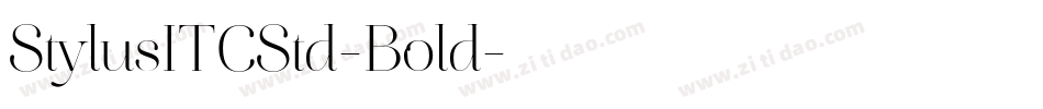 StylusITCStd-Bold字体转换