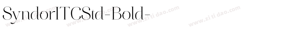 SyndorITCStd-Bold字体转换