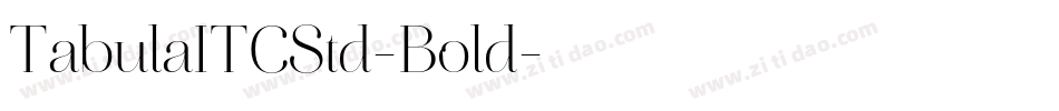 TabulaITCStd-Bold字体转换