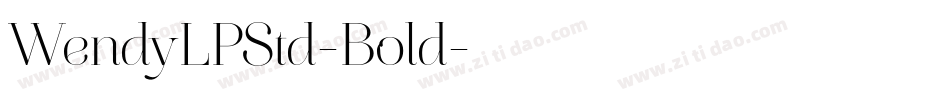 WendyLPStd-Bold字体转换