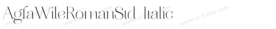 AgfaWileRomanStd-Italic字体转换