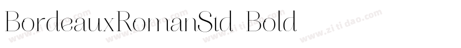 BordeauxRomanStd-Bold字体转换
