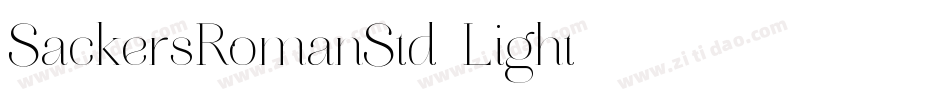 SackersRomanStd-Light字体转换