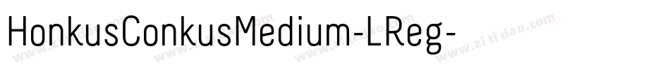 HonkusConkusMedium-LReg字体转换
