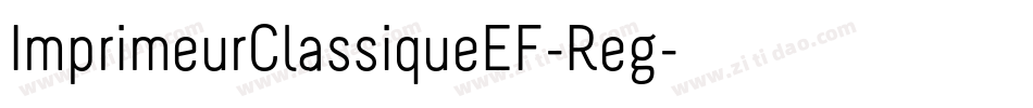 ImprimeurClassiqueEF-Reg字体转换