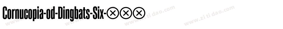 Cornucopia-od-Dingbats-Six字体转换