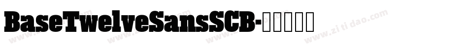 BaseTwelveSansSCB字体转换