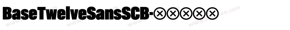 BaseTwelveSansSCB字体转换