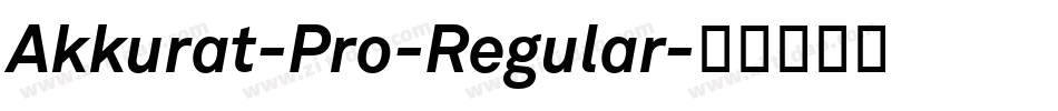 Akkurat-Pro-Regular字体转换