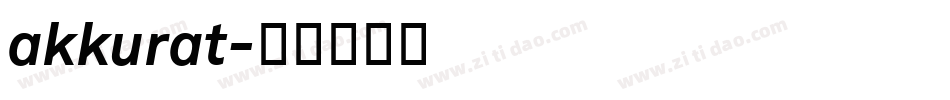 akkurat字体转换