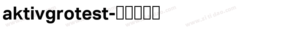 aktivgrotest字体转换