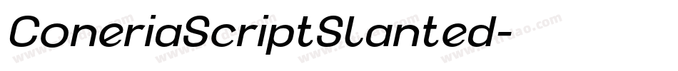 ConeriaScriptSlanted字体转换