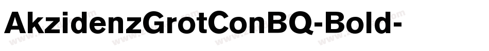 AkzidenzGrotConBQ-Bold字体转换