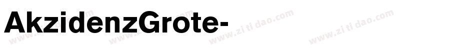 AkzidenzGrote字体转换