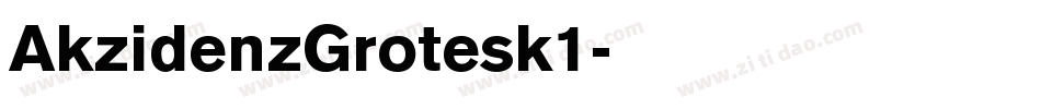 AkzidenzGrotesk1字体转换