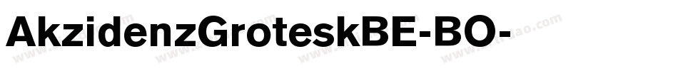 AkzidenzGroteskBE-BO字体转换