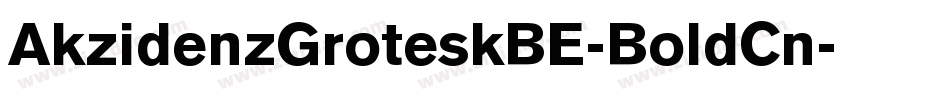 AkzidenzGroteskBE-BoldCn字体转换