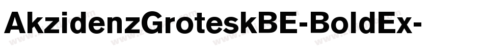 AkzidenzGroteskBE-BoldEx字体转换
