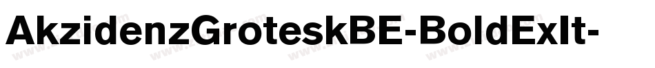 AkzidenzGroteskBE-BoldExIt字体转换