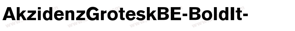 AkzidenzGroteskBE-BoldIt字体转换