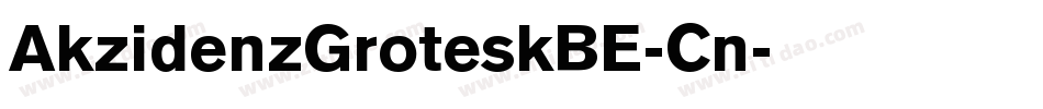 AkzidenzGroteskBE-Cn字体转换