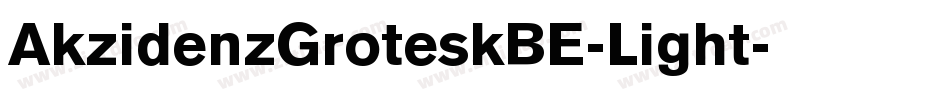 AkzidenzGroteskBE-Light字体转换