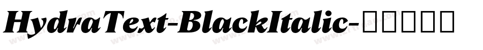 HydraText-BlackItalic字体转换