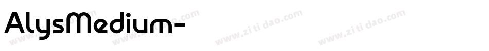 AlysMedium字体转换