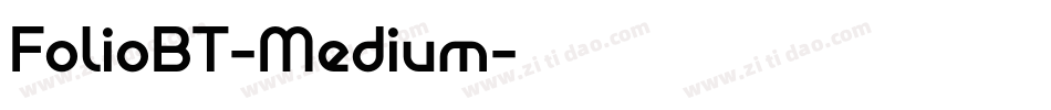 FolioBT-Medium字体转换