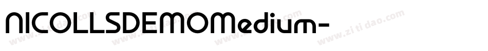 NICOLLSDEMOMedium字体转换