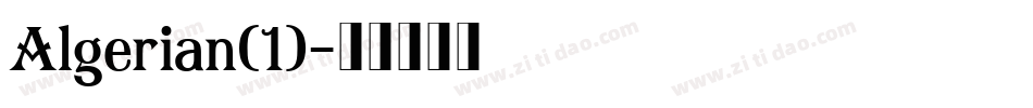 Algerian(1)字体转换
