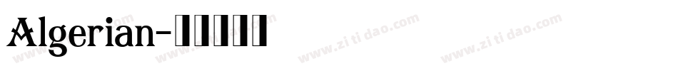Algerian字体转换