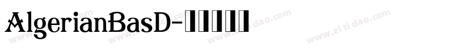AlgerianBasD字体转换
