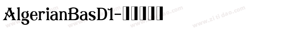 AlgerianBasD1字体转换