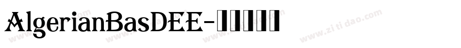 AlgerianBasDEE字体转换