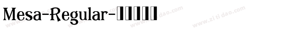 Mesa-Regular字体转换