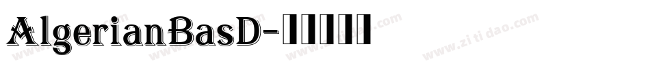 AlgerianBasD字体转换